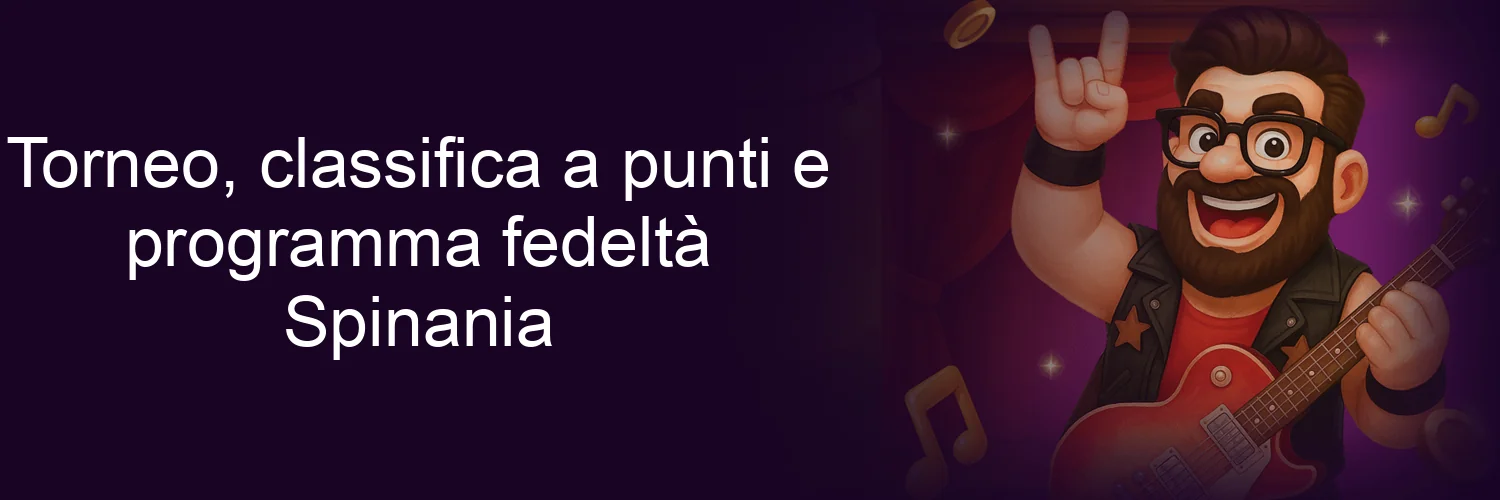 Torneo, classifica a punti e programma fedeltà Spinania